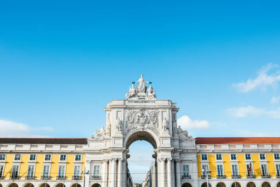 Rua Augusta Arch on Praça do Comércio in Lisbon